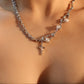 Platinum Plated Pearl Star Necklace