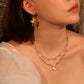 14K Real Gold Plated Multi Diamond Necklace