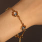 18K Real Gold Plated Multi Opal Bracelet
