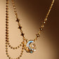 18K Real Gold Plated Diamond Moonstone Moon Necklace