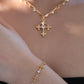 18K Real Gold Plated Multi Diamond Cross Bracelet