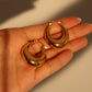 18K Gold Stainless Steel Oval Hoop Earrings