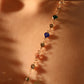 Gold Plated Color Gem Layering Long Necklace (Waist Chain)