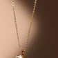 18K Real Gold Plated Shell Moon Butterfly Necklace