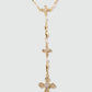 18K Real Gold Plated Eternal Cross Pearls Necklace