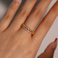 24K Gold Vermeil Double Layer Diamond Ring