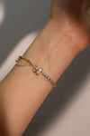 14K Real Gold Plated Diamond Bowknot Bracelet