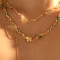 18K Real Gold Plated Rose Garden Necklace