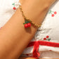 18K Real Gold Plated Cherry Pearls Bracelet