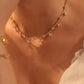 14K Real Gold Plated Multi Diamond Necklace