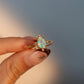 18K Gold Stainless Steel Blue Opal Water Droplets Ring