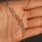 14K Real Gold Plated Diamond Leaf Necklace