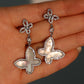Diamond Shell Butterfly Earrings