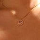 14K Real Gold Plated Moonstone Saturn Star Necklace
