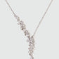 Platinum Plated Diamond Leaf Necklace