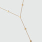 18K Gold Stainless Steel Multi Star Lariat Necklace