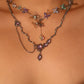 Multi Color Gem Butterfly Necklace