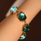 Real Gold Plated Blue Crystals Bracelet