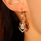 18K Real Gold Plated Diamond Droplet Earrings