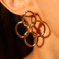 18K Real Gold Plated Flower Earrings