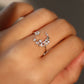 925 Sterling Silver Moon Star Ring