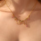 18K Real Gold Plated Color Gypsophila Necklace