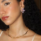 14K Real Gold Plated Enamel Flower Earrings