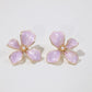 14K Real Gold Plated Enamel Flower Earrings