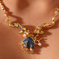 18K Real Gold Plated Blue Shell Necklace