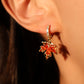 18K Real Gold Plated  Maple Leaves Earrings