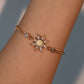 18K Real Gold Plated White Opal Sun Bracelet