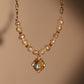 14K Real Gold Plated Freshwater Pearl Magic Mirror Necklace