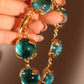 Real Gold Plated Blue Crystals Bracelet