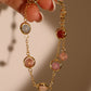 18K Real Gold Plated Multi Color Moonstones Bracelet