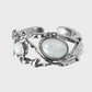 White Opal Gems Crown Ring