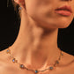 18K Real Gold Plated Multi Deep Blue Moonstones Necklace