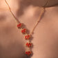 18K Real Gold Plated Maple Leaves Necklace