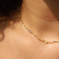 18K Real Gold Plated Multi Color Gem Wave Necklace