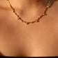 18K Real Gold Plated Diamond Wave Necklace