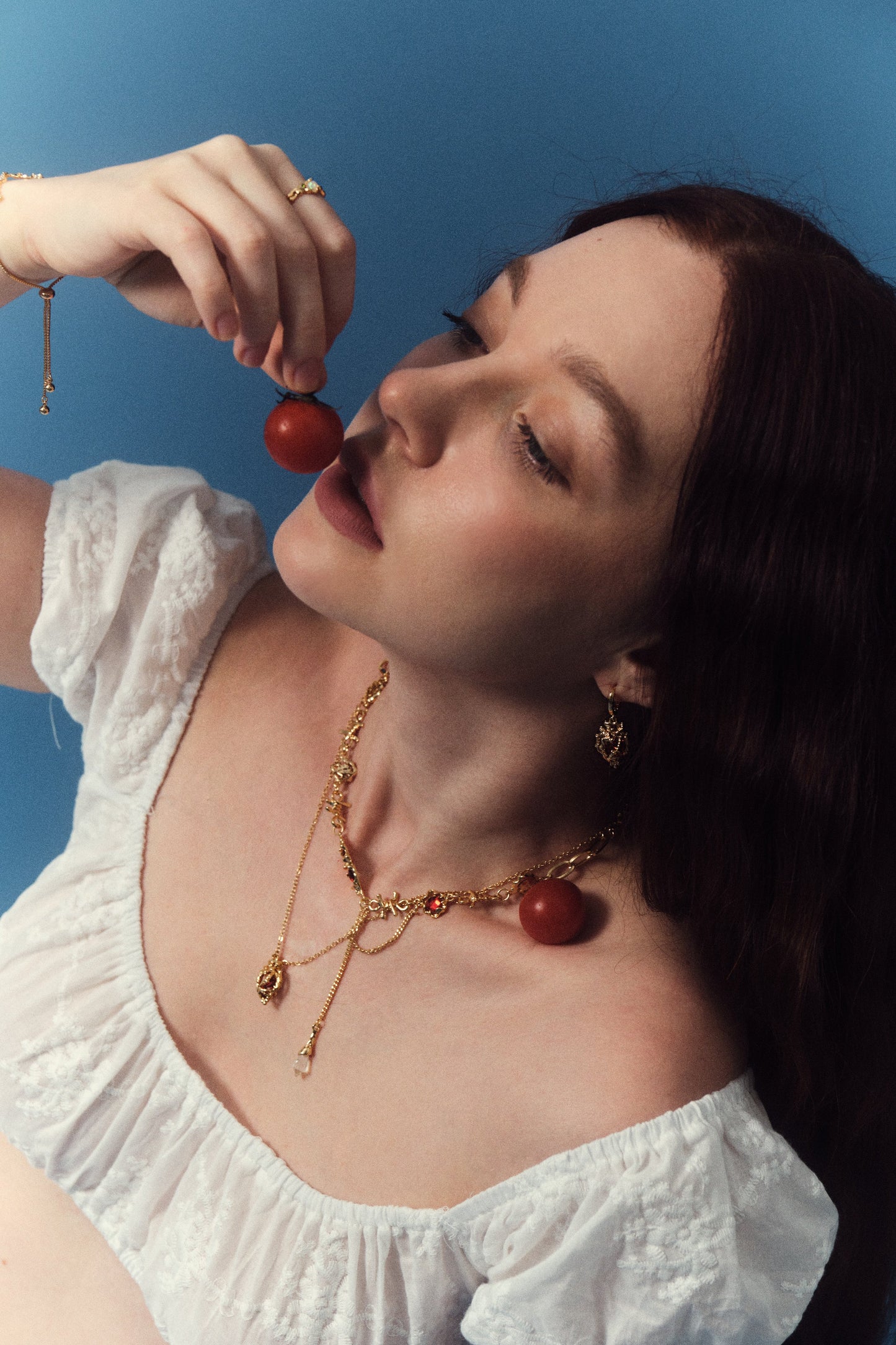 18K Real Gold Plated White Opal Ring