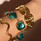 Real Gold Plated Blue Crystals Bracelet