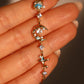 14K Real Gold Plated Blue Star Moon Bracelet