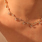 14K Real Gold Plated Multi Diamond Necklace