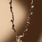 Platinum Plated Black Shell Moon Necklace