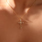 14K Real Gold Plated Heavenly Cross Necklace