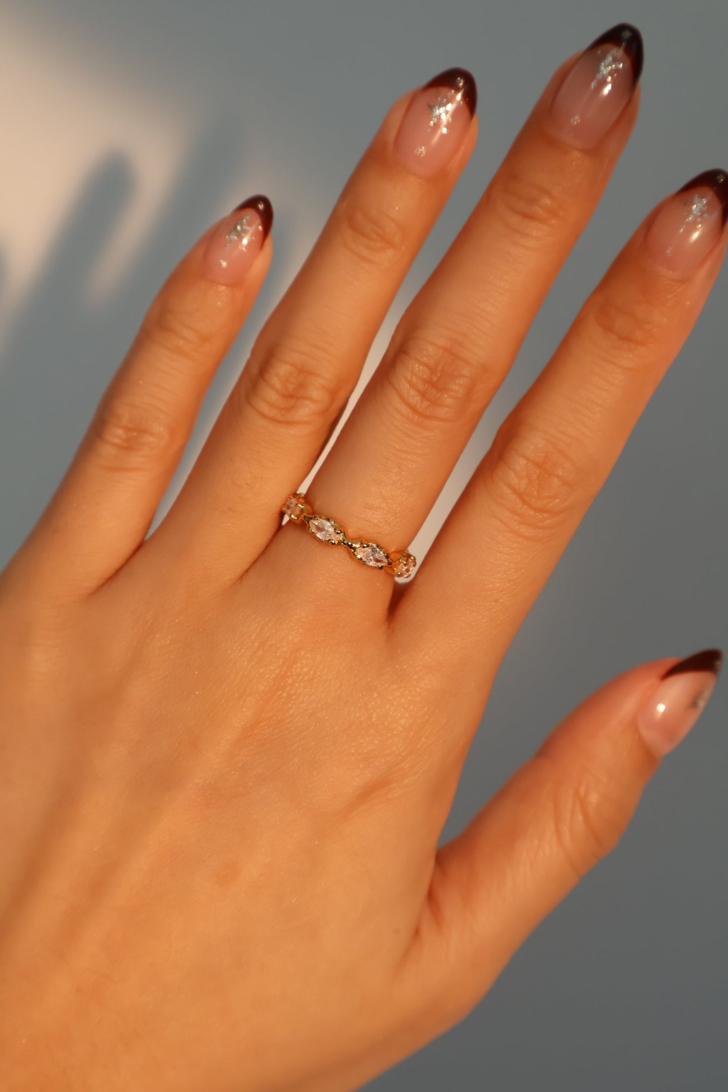 18K Real Gold Plated Golden Petal Ring