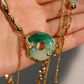 18K Real Gold Plated Jade Dragon Chain Necklace