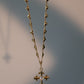 18K Real Gold Plated Diamond Cross of Hearts Necklace