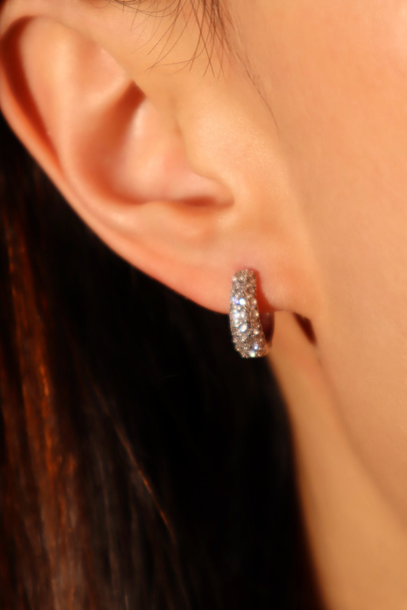 Diamond Galaxy Hoop Earrings
