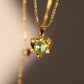 18K Real Gold Plated Heart Waves Layer Necklace